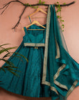 Peacock Green Lehenga With Blouse Dupatta - green lehenga