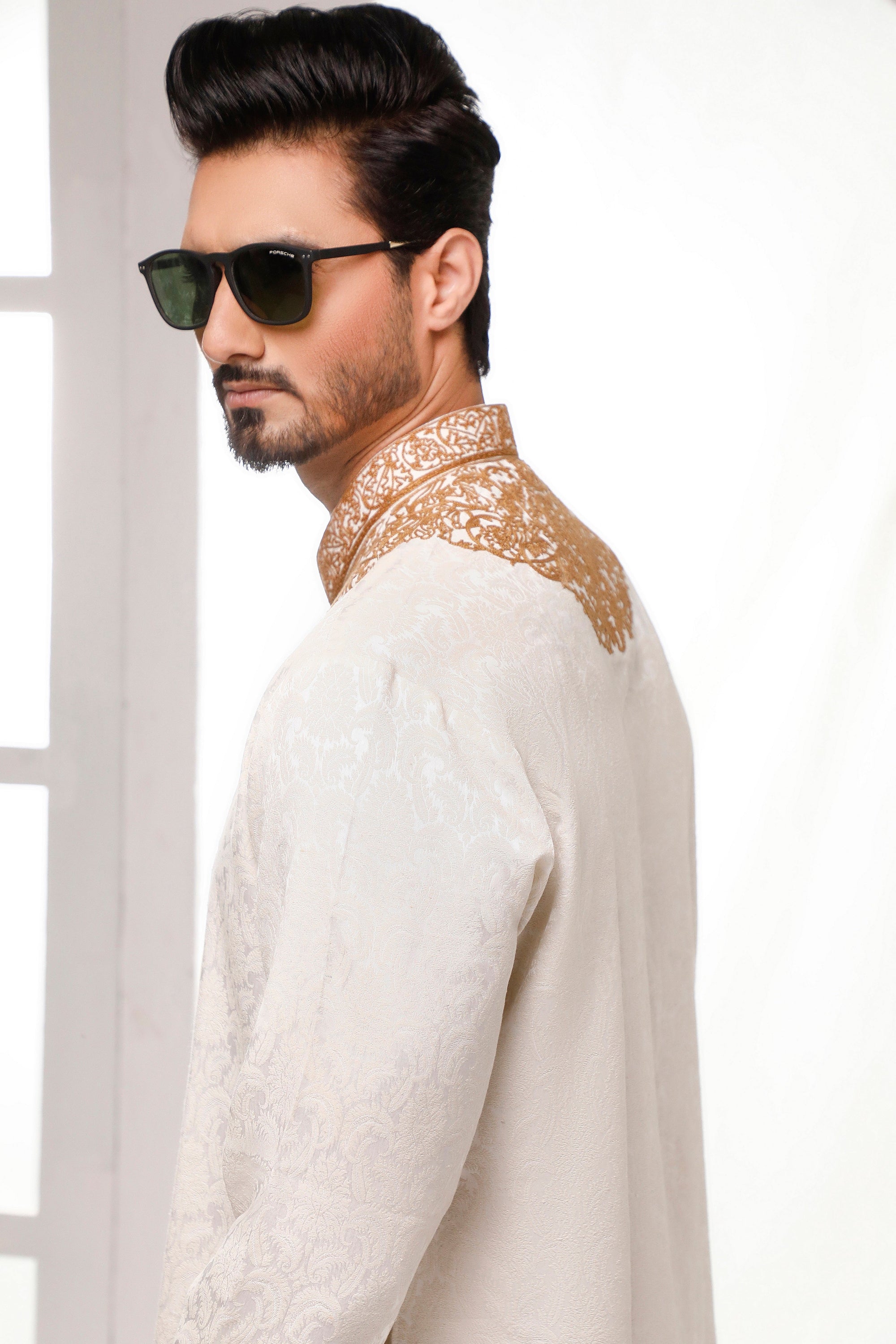 Pearl Off White Kurta Pajama - white dress