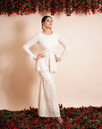 Pearl White Sharara Set - sharara set