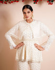 Pearl White Sharara Set - sharara set