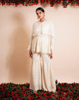 Pearl White Sharara Set - sharara set