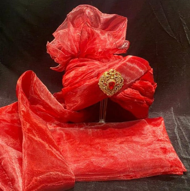 Plain Organza Turban - groom turban