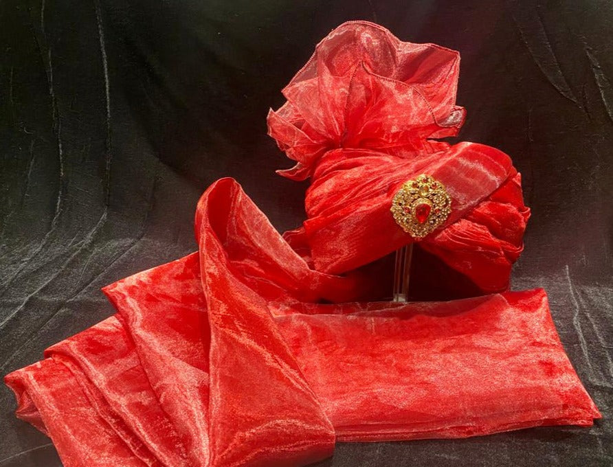 Plain Organza Turban - groom turban