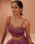 Plum Sorbet Lehenga Set - indian lehenga