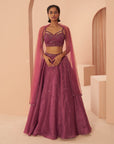 Plum Sorbet Lehenga Set - indian lehenga