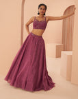 Plum Sorbet Lehenga Set - indian lehenga