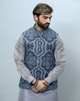 Printed Waistcoat For Men - indian attire for men