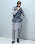 Printed Waistcoat For Men - indian attire for men