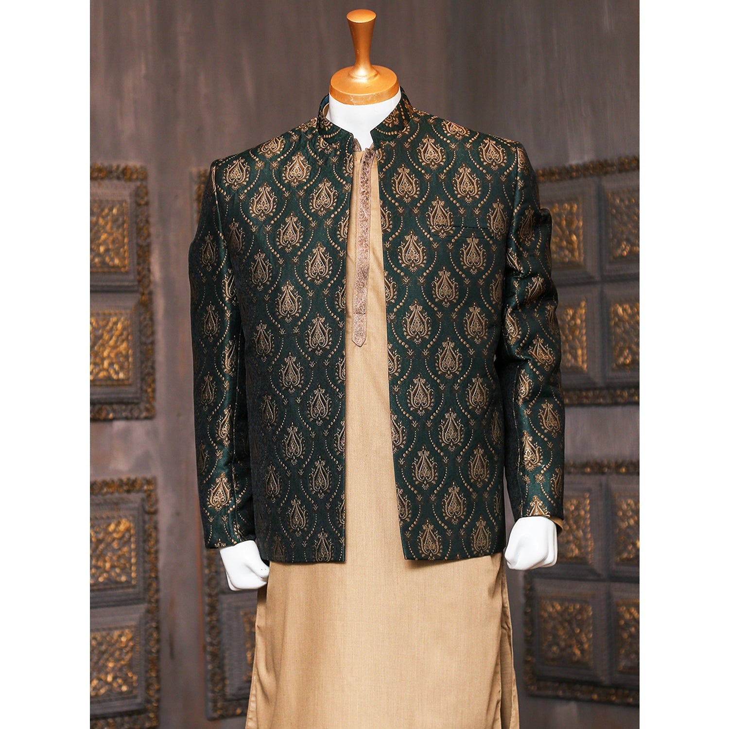 Pure Altas Jamawar Prince Coat For Men - prince coat for men