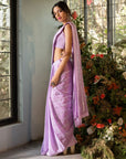 Purple Chanderi Saree - indian saree