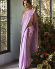 Purple Chanderi Saree - indian saree