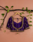 Purple Kundan Bridal Lehenga Set - purple lehenga