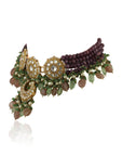 Purple Moti Line Choker Set - choker set