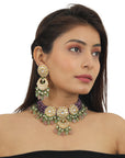 Purple Moti Line Choker Set - choker set