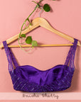 Purple Sequence Lehenga Set - purple lehenga