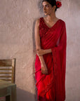 Red Anamika Saree - red saree