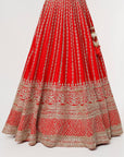 Red Aster Lehenga - lehenga