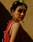Red Georgette Printed Sharara Set - sharara set