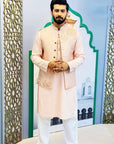 Resham Jaal Motive Design Waistcoat For men - waistcoat
