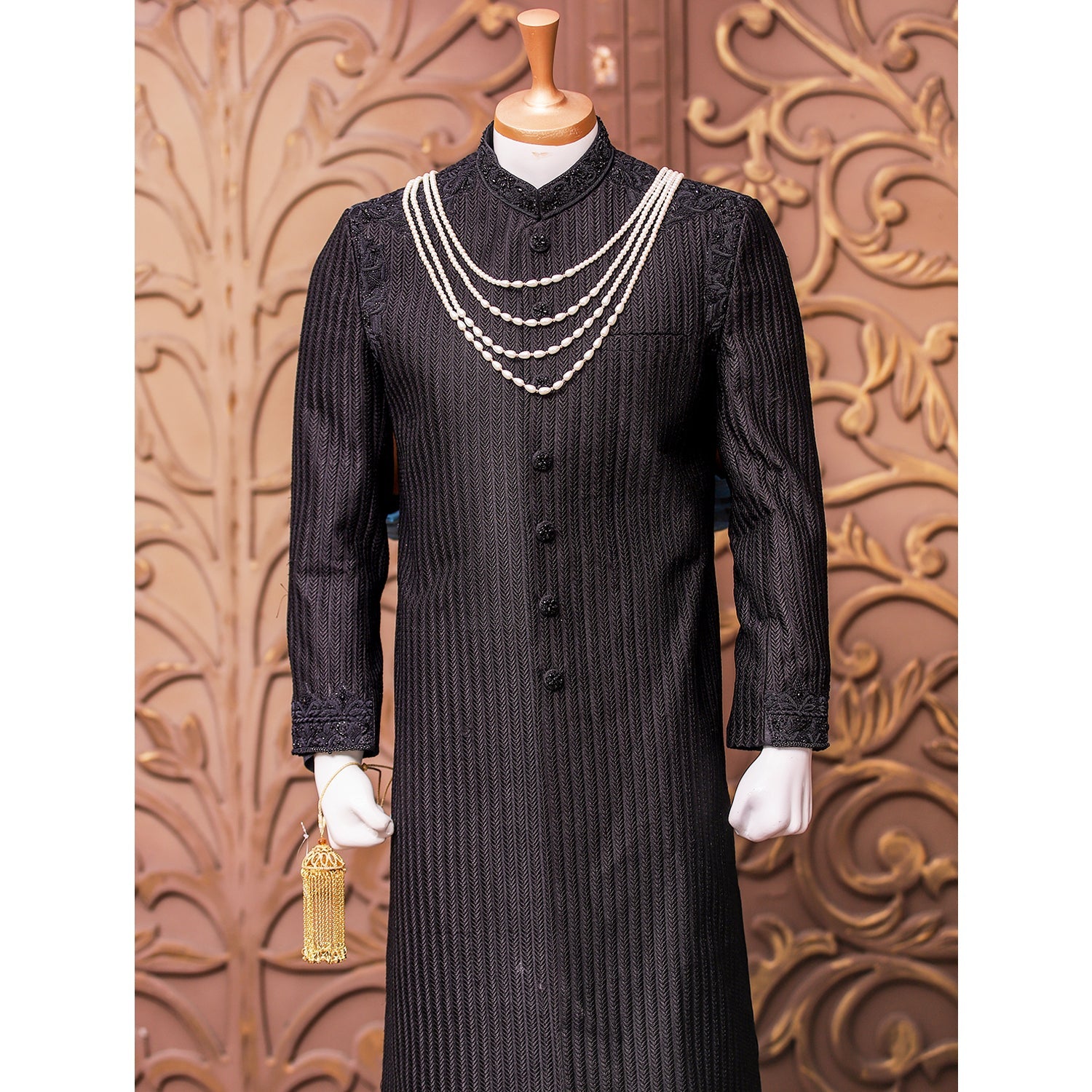 Resham Kora Work Groom Sherwani - sherwani for groom