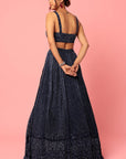 RIO Navy Embroidered Lehenga - embroidered lehenga