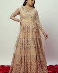 Rose Gold Anarkali Set - indian attire for ladies