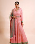 Rose Pink Anarkali With Dupatta - anarkali dress