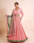 Rose Pink Anarkali With Dupatta - anarkali dress