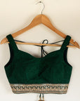 Rosewood Floral Lehenga With Emerald Green Blouse Emerald Green Dupatta - floral lehenga