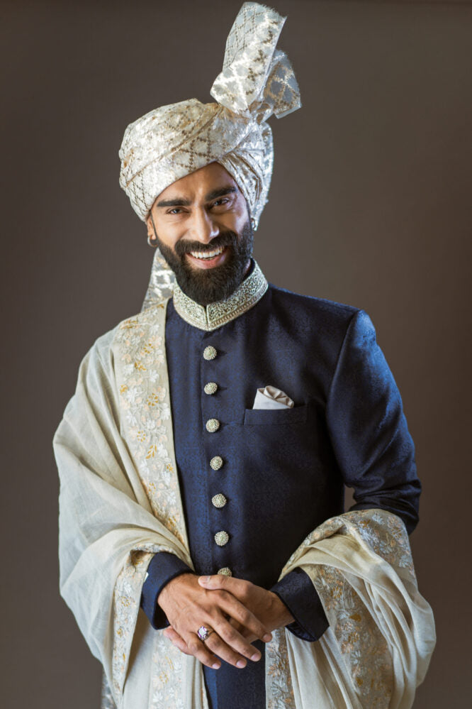 Royal Blue Sherwani - royal sherwani for groom