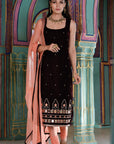 Ruby Wine Velvet Suit Set - suit for women