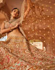 Rust Embellished Lehenga - bridal lehenga
