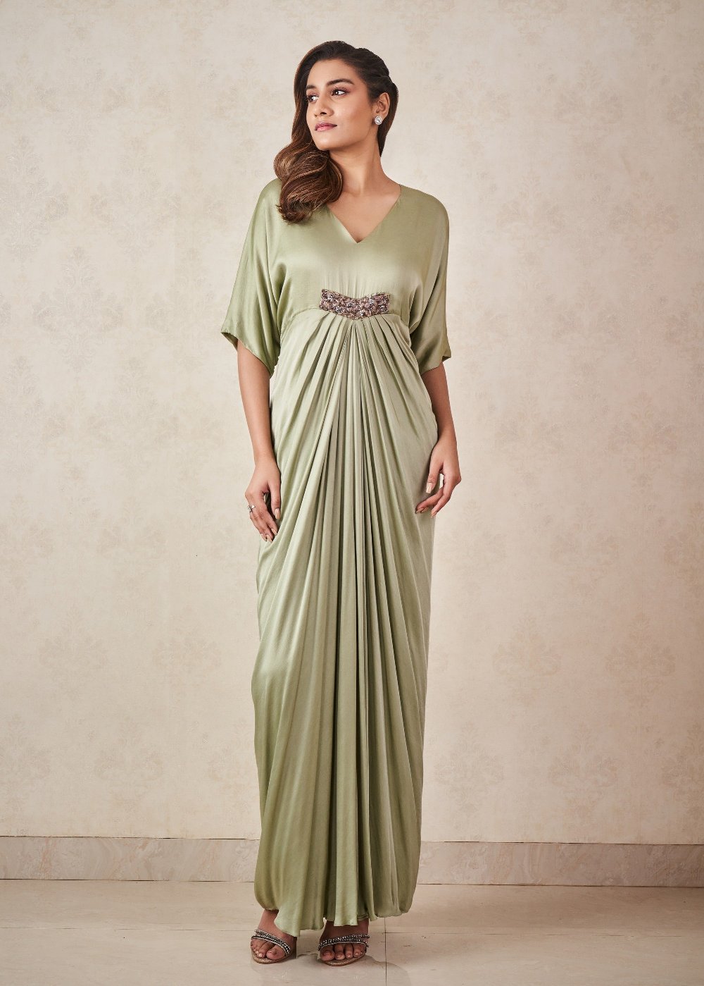 Sage Green Kaftan - kaftan dress