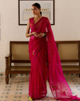 SAHINA Silk Organza Saree Set - organza saree