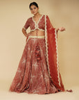 Scarlet Red Lehenga Set - red lehenga