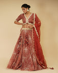Scarlet Red Lehenga Set - red lehenga