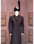 Self Embossed Jamawar Sherwani For Groom - sherwani for groom