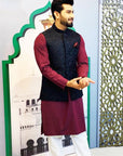 Self Embroidered Waistcoat - waistcoat