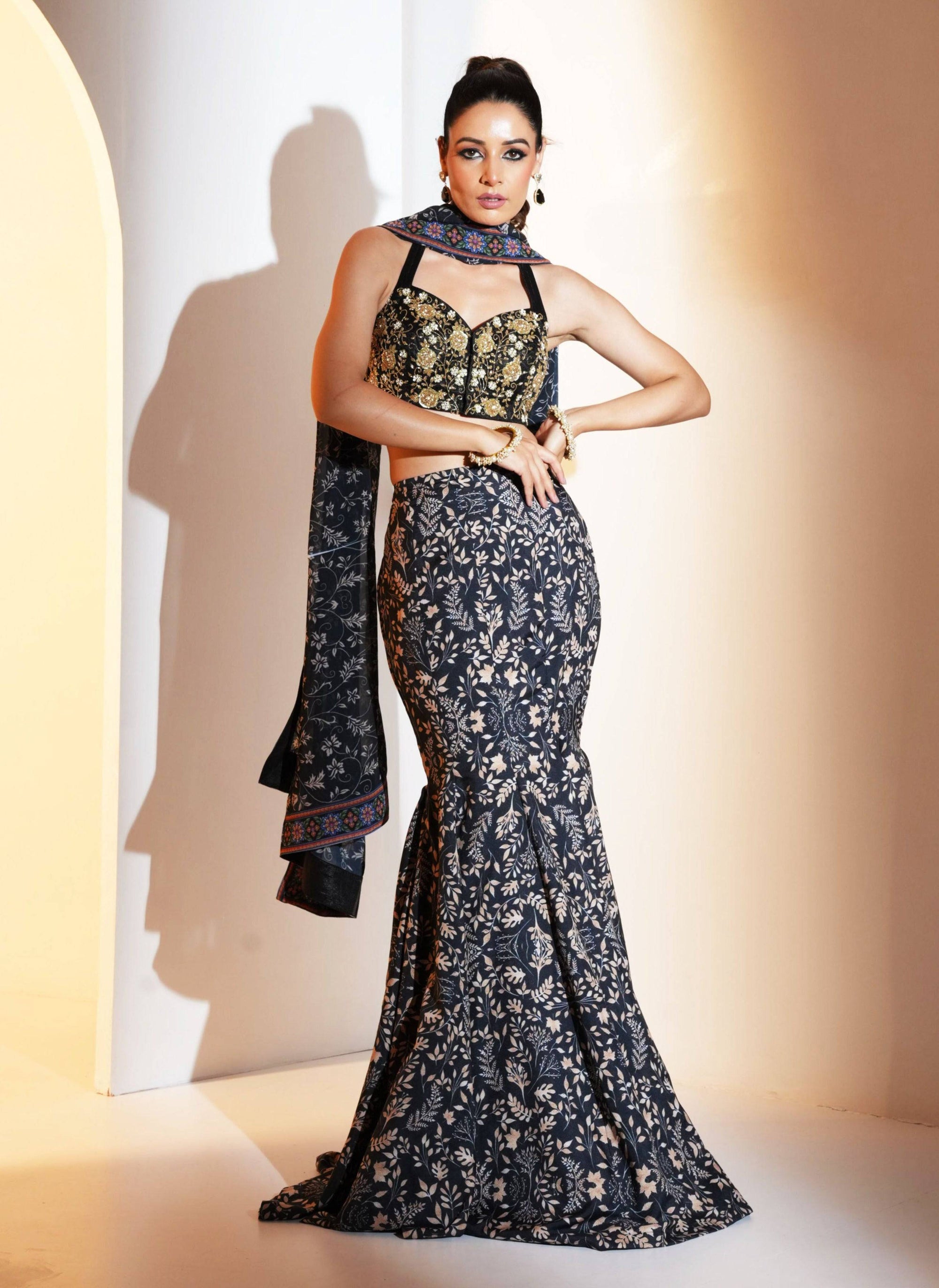 SERENA Fishtail Lehenga Set - indian wear for women