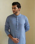Sky Blue Kurta Set - kurta for men