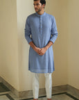 Sky Blue Kurta Set - kurta for men