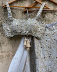 Smokey Grey Bridal Embroidered Lehenga Set - embroidered lehenga
