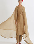 Sunheri Chanderi Kurta Set - kurta for women