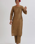 Sunheri Chanderi Kurta Set - kurta for women