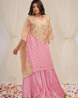 Taffy Pink Banarasi Georgette Kaftan - kaftan dress indian