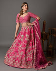 Tania Lehenga Set - hot pink lehenga