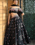 Timeless Dahila Lehenga Set - black lehenga
