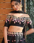 Timeless Dahila Lehenga Set - black lehenga
