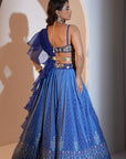 Trisha Lehenga Set - royal blue lehenga