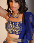 Trisha Lehenga Set - royal blue lehenga